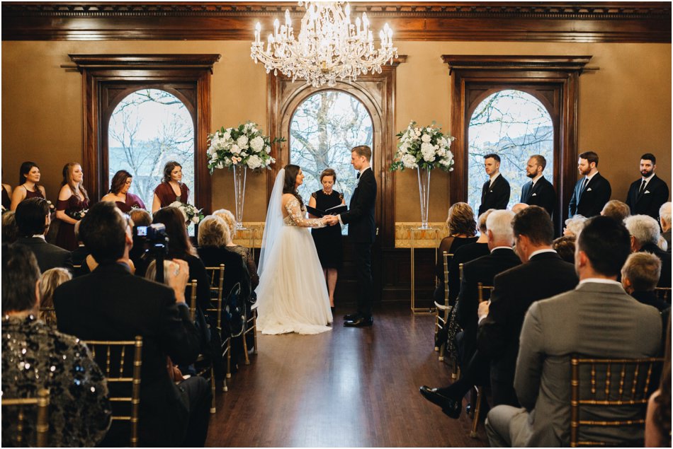 Burgandy and Gold Semple Mansion Wedding - Ceremony and Reception in Minneapolis, MN