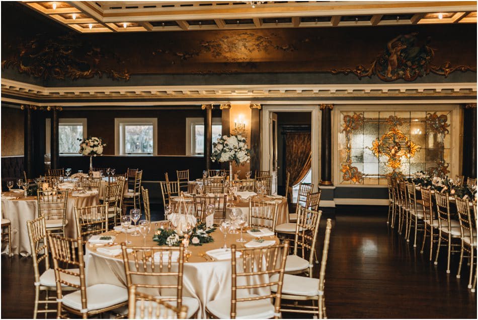 Burgandy and Gold Semple Mansion Wedding - Ceremony and Reception in Minneapolis, MN