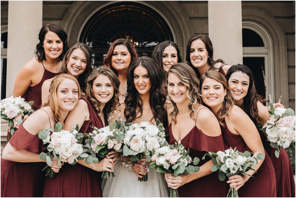 Burgandy and Gold Semple Mansion Wedding - Ceremony and Reception in Minneapolis, MN