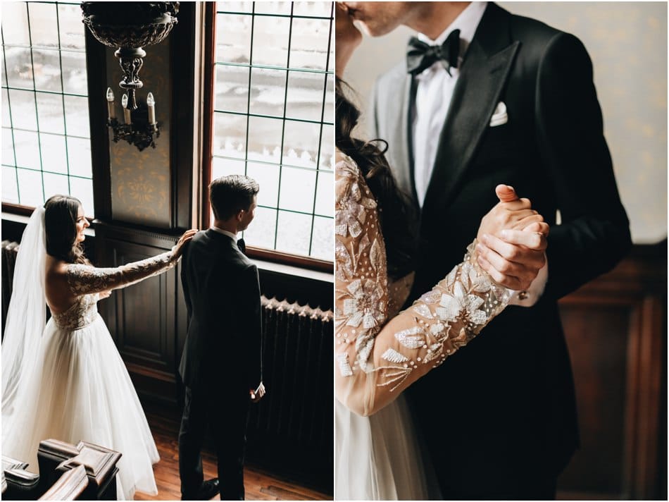Burgandy and Gold Semple Mansion Wedding - Ceremony and Reception in Minneapolis, MN