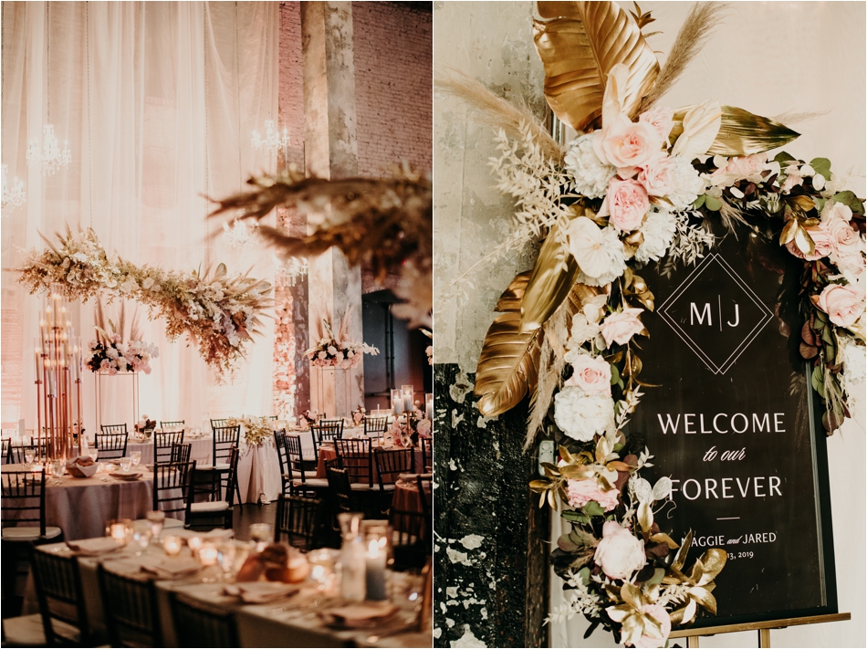 Blush and Pampus Grass wedding