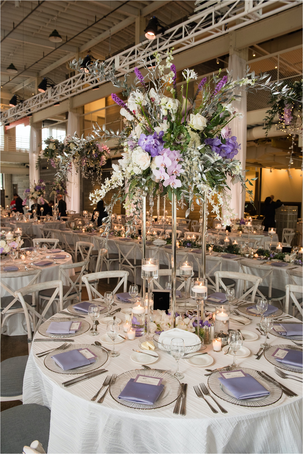 Purple Wedding Reception Machine Shop